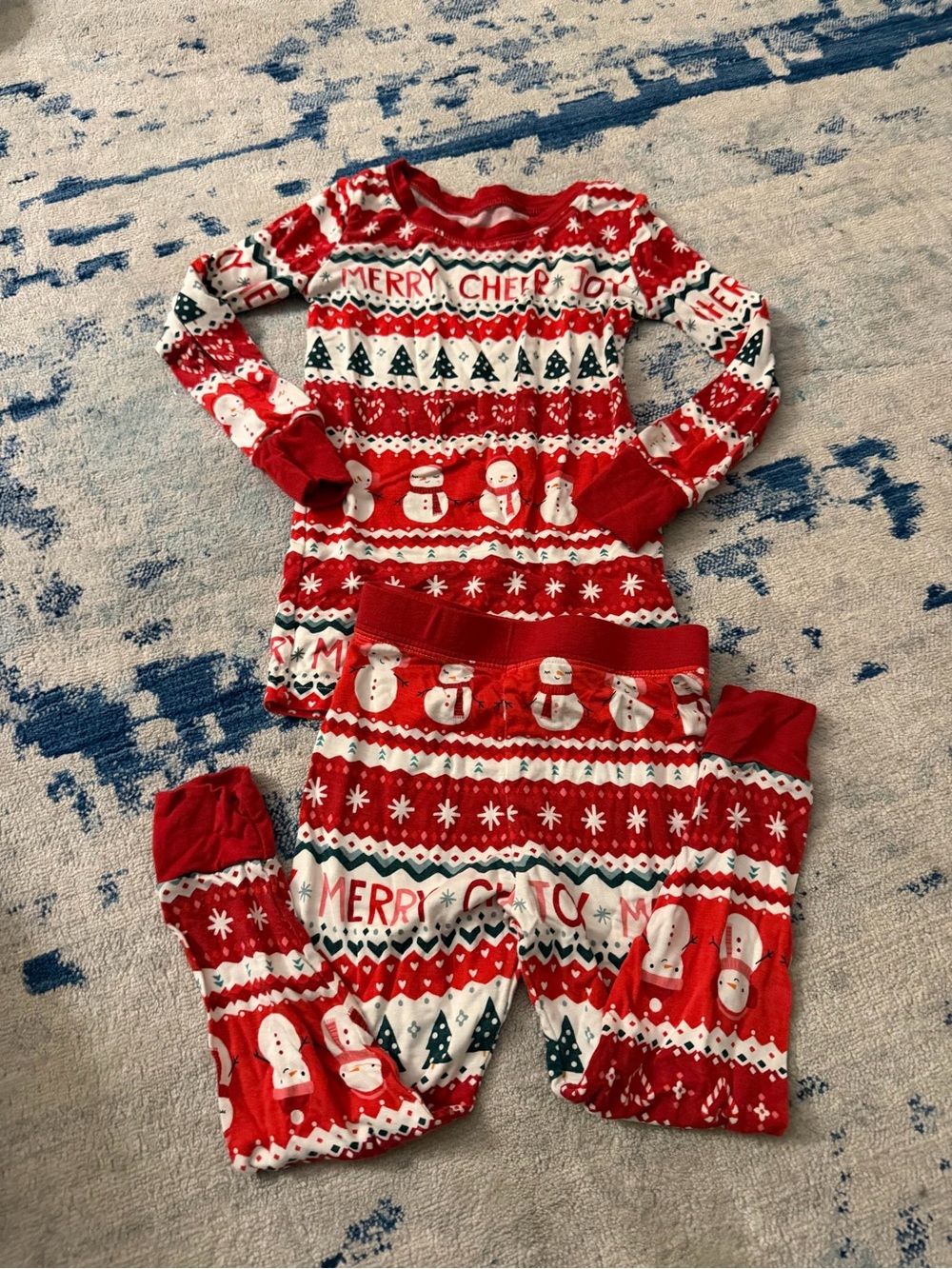 Little Sleepies Festive Fair Isle Bamboo Pajama Set 18-24 Months